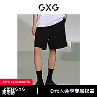 GXG 男装 口袋撞色休闲短裤直筒运动裤 24年夏G24X222030 黑色 175/L