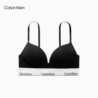 卡尔文·克莱恩 Calvin Klein 内衣24春夏女士无钢圈深V厚垫文胸QF7623AD UB1-太空黑 32C 32/70C