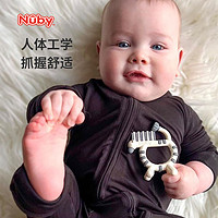 NUBY（努比）全硅胶斑马动物婴儿牙胶防吃手可煮婴儿咬咬胶磨牙固齿 斑马牙胶 1只装