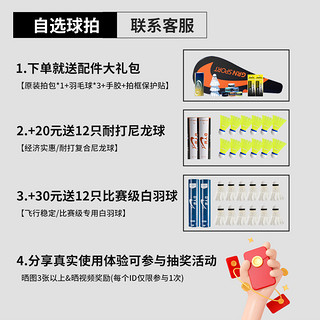 贵人鸟羽毛球拍超轻全碳素纤维专业单双拍耐打套装