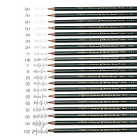 88VIP：uni 三菱铅笔 美术生必备！9800素描绘图六角杆书写铅笔2BHB6BF多个型号