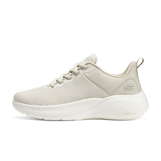 斯凯奇Skechers跑步鞋女高回弹大底网面耐磨运动鞋117551 自然色/NAT 36.5