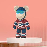 POPOBE 暴力熊 积木潮玩益智拼装积木星运系列手办模型玩具xp