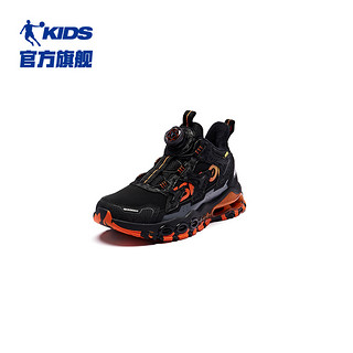 中国乔丹儿童棉鞋男大童冬鞋加绒加厚运动鞋 黑色/乔丹白 40码
