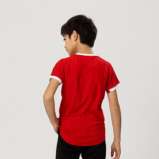 UCAN锐克童装运动T恤透气儿童圆领运动上衣薄款训练服短袖t恤 红色 130