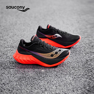 Saucony索康尼啡鹏4碳板竞速跑鞋女马拉松缓震回弹跑步鞋运动鞋黑红39
