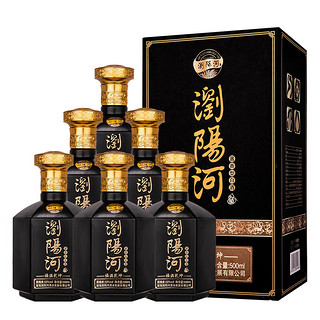 浏阳河酒 53度酱香型白酒 福满乾坤 500ml*6瓶年货整箱 含袋