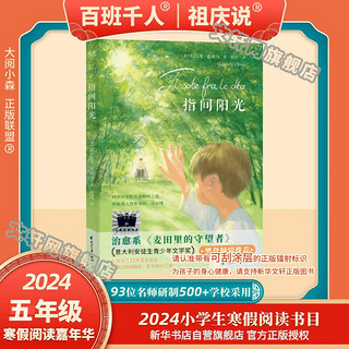 2024年祖庆说百班千人五年级 全国小寒暑假阅读课外书 指间阳光+奇迹+少年戴维和猫+追星星的少年+尼姆的老鼠+少女的红衬衣 学校老师 指间阳光