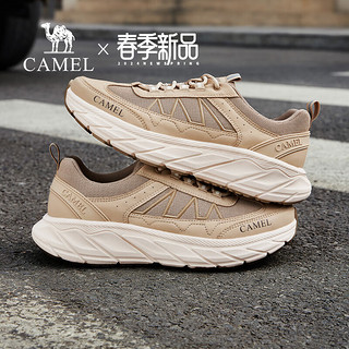 骆驼（CAMEL）2024春季轻弹缓震跑步运动鞋透气舒适通勤休闲鞋 G14S090611 黑色 40