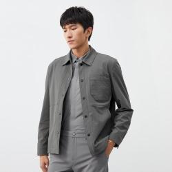 lilanz利郎官方夹克外套男士翻领休闲春季简约通勤男式夹克