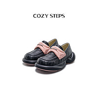 COZY STEPS可至 春季休闲舒适乐福鞋厚底Q弹增高泡泡鞋 5171 曜石黑+青梅绿 5171 36