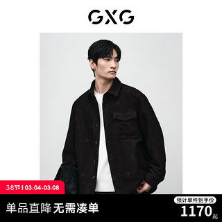 GXG 男装 商场同款新年系列双色夹克 24春季新品GFX12101171 黑色 170/M