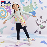 FILA x Pepe Shimada斐乐童装儿童裤子女小童针织裙裤潮 传奇蓝-NV 130cm