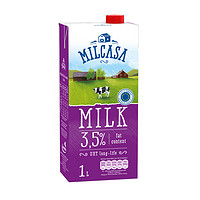 MILCASA 波兰原装进口全脂高钙纯牛奶1L*12盒