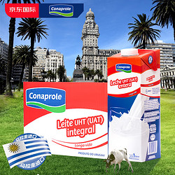 Conaprole 卡贝乐 科拿（Conaprole）乌拉圭原装进口全脂高钙纯牛奶 3.4g优质乳蛋白 1L*12整箱