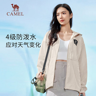 骆驼（CAMEL）户外防晒衣男女款防紫外线UPF50+透气外套钓鱼服A34BA68125 幻影黑，男女同款 S