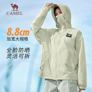 骆驼（CAMEL）户外防晒衣男女款防紫外线UPF50+透气外套钓鱼服A34BA68125 幻影黑，男女同款 XL