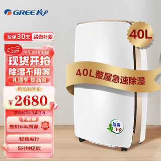 GREE 格力 DH40EH 除湿机 40L/D 高亮白