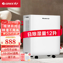 GREE 格力 除湿机家用抽湿机低噪吸湿器干燥机干衣除湿器DH12EOA2A