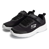 88VIP：SKECHERS 斯凯奇 儿童运动鞋透气跑步鞋魔术贴男童鞋缓震休闲鞋406140L-BLK