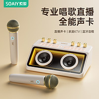 SOAIY 索爱 SG12直播设备全套唱歌专用声卡音响一体机主播K歌话筒麦克风