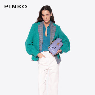 PINKOPINKO女装短款纯色针织衫开衫外套 U40 S