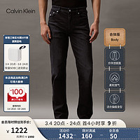 Calvin Klein Jeans24春夏男士休闲通勤合体版微弹水洗牛仔裤J325318 1BY-牛仔黑 31