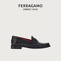 菲拉格慕（Ferragamo）【品牌授权门店发货】女士黑色撞色衬里莫卡辛鞋 0763989_1D _ 55