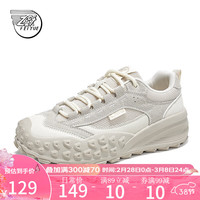 飞跃（Feiyue）男鞋老爹鞋2024春季鞋子男厚底透气休闲鞋舒适款运动鞋潮 米色 43