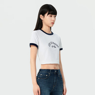 Levi's李维斯24春季新款女士短袖T恤拼色复古轻薄舒适休闲百搭