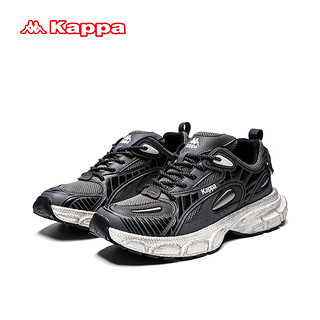 卡帕（Kappa）老爹鞋男春季厚底休闲运动鞋 灰绿 43  灰色/榆树绿