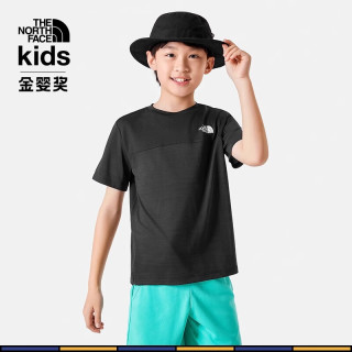 THE NORTH FACETheNorthFace北面童装男童短袖T恤户外舒适透气24春夏86TX JK3/黑色 常规 140cm M(140/68)