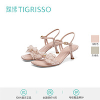 tigrisso 蹀愫 芭比蝴蝶仙女一字带小猫跟凉鞋TA43309-13