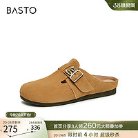 BASTO 百思图 夏季商场新款复古穆勒拖后空凉鞋勃肯鞋女拖鞋外穿SA720BH3