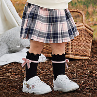 戴维贝拉 儿童中筒袜弹力女童洋气袜子春季2024童装新款小童时尚袜