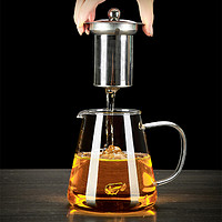 88VIP：青苹果 耐热玻璃茶壶550ml耐高温加厚煮小茶水分离泡茶过滤可加热