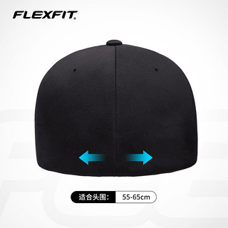 FLEXFIT DELTA180硬顶棒球帽帽子男大头围全封防晒鸭舌帽子女潮牌 S/M 黑色（全封闭）