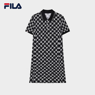 FILA 斐乐女子连衣裙2024夏季时尚休闲针织裙 满印二-A-ZB 180/96A/XXL