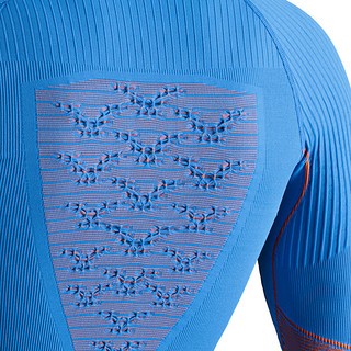 XBIONIC聚能加强4.0 滑雪保暖速干衣 功能内衣运动户外 压缩衣 上衣：银河蓝/活力橙 XL