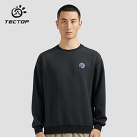 探拓(TECTOP)户外运动圆领卫衣男款2024春秋外套宽松纯色休闲服套头长袖上衣男