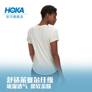 HOKA ONE ONE 女款春夏HOKA必备短袖T恤 HOKA ESSENTIAL TEE 日常 蛋酒色 XS