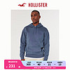 HOLLISTER美式百搭抓绒保暖休闲款Logo帽衫卫衣 男 355644-1 海军蓝色 L