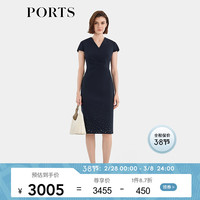 PORTS宝姿2024早春新款连衣裙ALT8D043TWP087 丈青