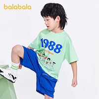 巴拉巴拉 幼童儿童中性亲子圆领夏季短袖T恤休闲舒适209222117208
