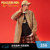 太平鸟男装 秋季新款休闲时尚韩版风衣B2BEC1107 卡其