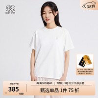 可隆 KOLON SPORTT恤 韩国同款 女子夏季户外NOACH环保系列宽松短袖 LKRT2MTK46-WH 白 165/M
