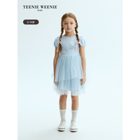 Teenie Weenie Kids小熊童装24春夏女童拼接网纱公主袖连衣裙 浅粉色 160cm