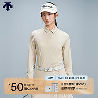 DESCENTEGOLF 迪桑特高尔夫FIELD系列女士长袖运动POLO衫春季 BR-BROWN L (170/88A)