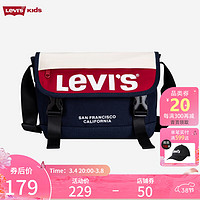 Levi's 李维斯 儿童装男女童包包2024春季斜挎包上学包时尚休闲 海军蓝 8A