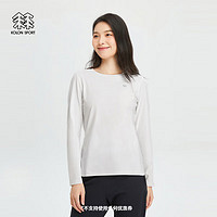 KOLON SPORT/可隆长袖 女子户外打底速干抗菌运动T恤【SECO系列】 LKRT4ST518-IV 象牙白 175/XL